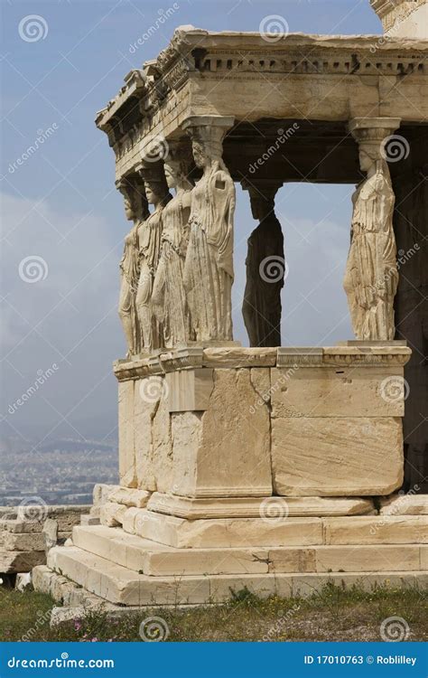 O Patamar Das Donzelas Sobre O Acropolis Imagem De Stock Imagem De