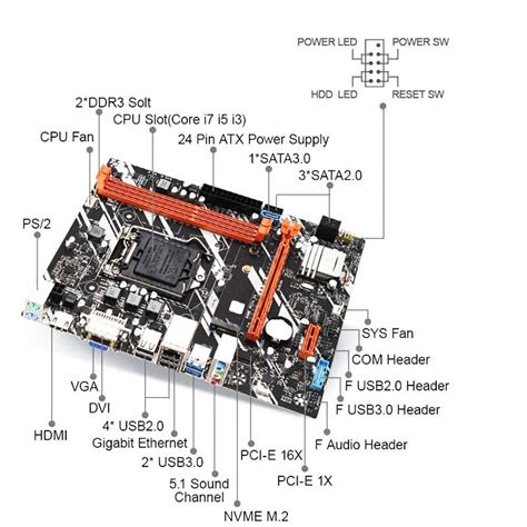 B75 G For Jingsha Motherboard Computer Desktop Small Board Lga 1155 Cpu Pin Ddr3 Memory Dvi