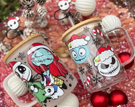 Christmas Mug Jack Skellington Glass Mug Coffee Mug Christmas Mug