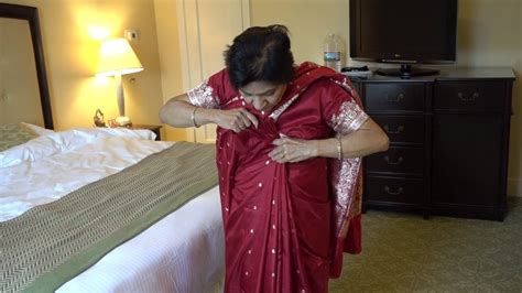 Aruna Sharma Wearing Red Benarasi Sari Omni Shoreham Washington DC Rm