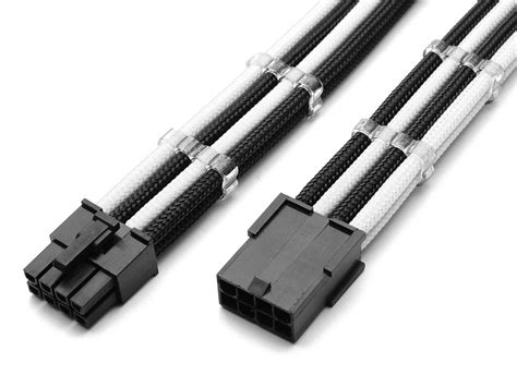 8 Pin ATX CPU Sleeved Extension Cable 30cm Shakmods