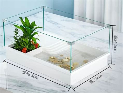 Glass Turtle Tank Aquarium Reptile Tortoise Habitat Turtle Basking