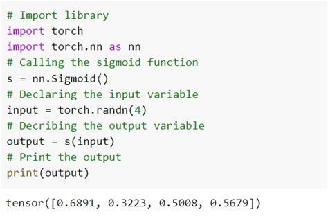 Pytorch Nn Sigmoid Tutorial With Example Python Guides