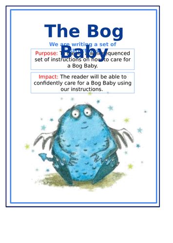 Bog Baby - Instruction Writing Year 1&2 | Teaching Resources