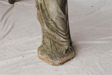 Carved Stone Jesus Garden Statue For Sale at 1stDibs | garden statue of jesus, jesus garden statues