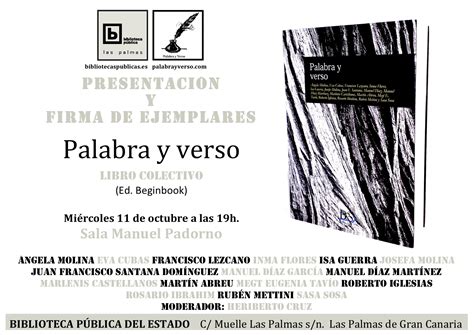 Palabra Y Verso Presenta Su Primer Libro Colectivo En Las Palmas De