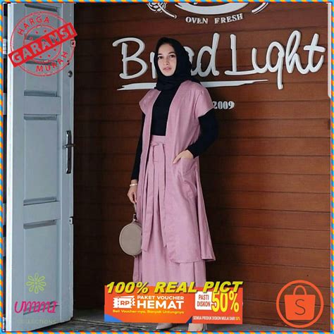 Jual Ummi Arinda Set Setelan Baju Wanita Setelan Muslim Wanita