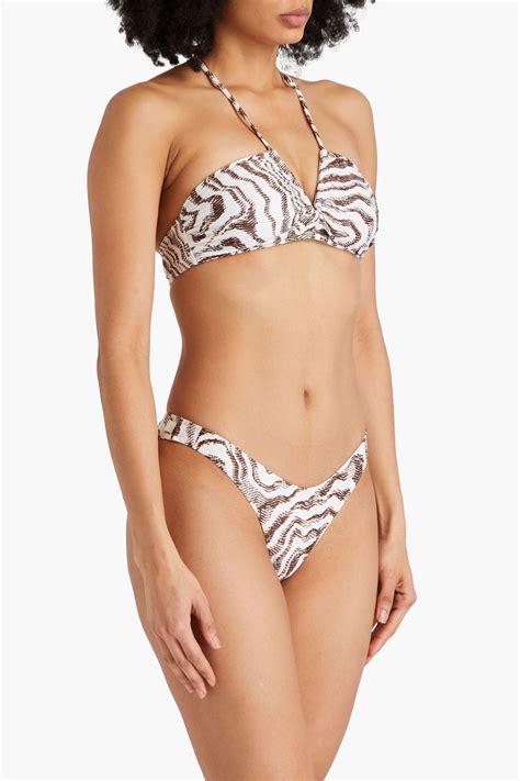 GANNI Printed Bikini Briefs THE OUTNET