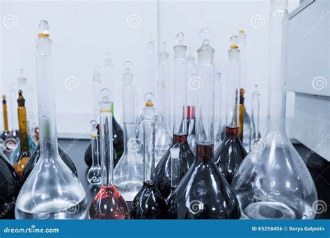 Lab flasks stock photo. Image of laboratory, biotechnology - 85258456