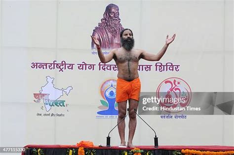 Yoga Guru Baba Ramdev Holds Preparatory Session For International Yoga