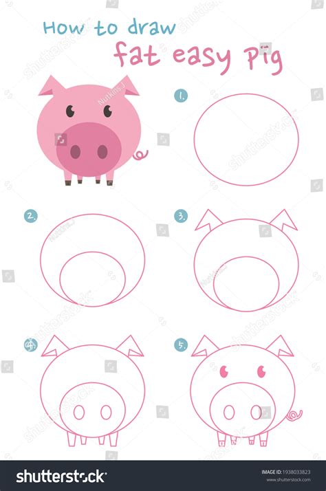 How To Draw A Pig Step By Step