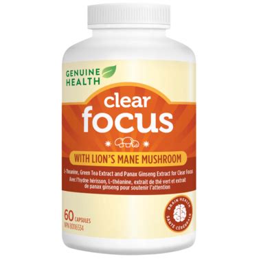Genuine Health Clear Focus 60 Capsules – Pure Nature Nutrition Centers