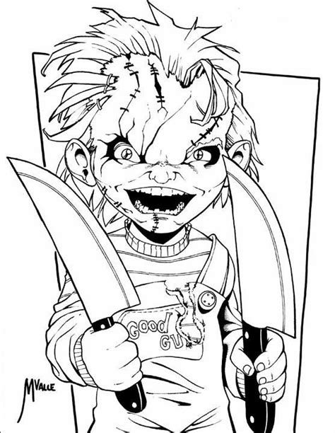 Desenhos de Chucky para colorir e Imprimir Pintar Grátis Online