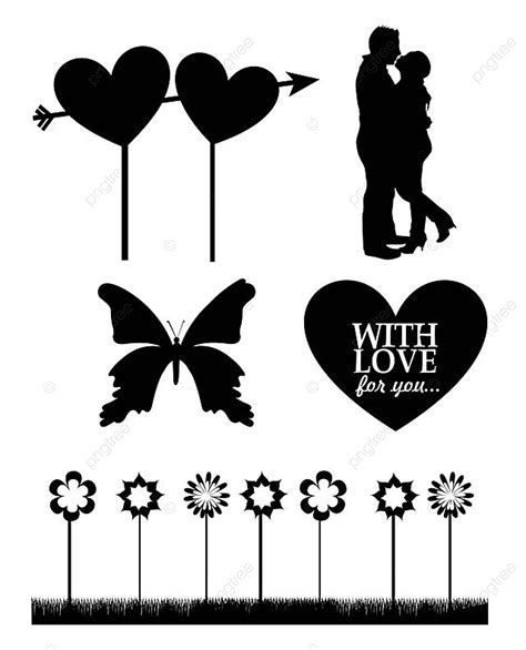 Love Silhouette Lover Love Heart Vector, Lover, Love, Heart PNG and Vector with Transparent ...