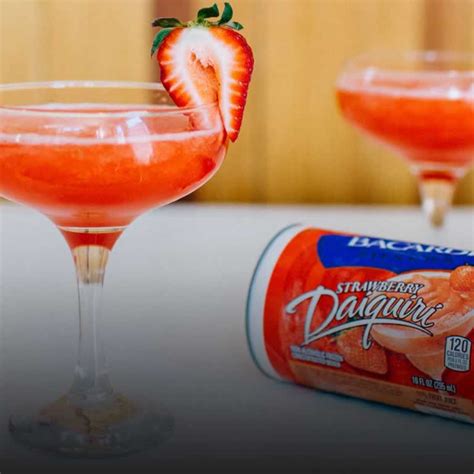 Simple Strawberry Daiquiri Cocktail Recipe BACARDI Mixers