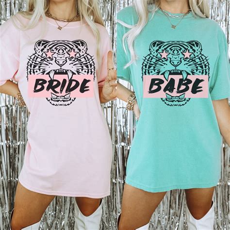 Comfort Colors Tiger Bride Shirt Retro Bachelorette Party Etsy