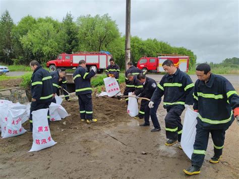 【安全生产】汤旺县乌伊岭城镇消防大队立足于“防”闻“汛”而动全力筑牢防汛安全墙沙袋储备辖区