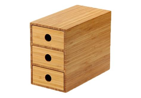 Bamboo Desktop Organizer With 3 Drawers Yi Bamboo Bamboo Products