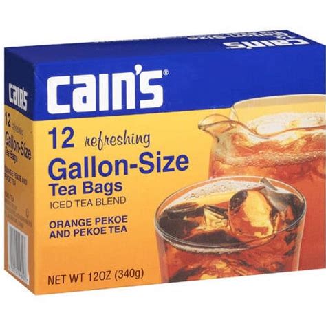 Cains Gallon Size Iced Tea Bags 12 Ct 12 Oz