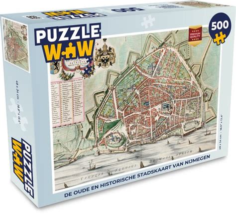 Puzzel Kaart Nederland Vintage Legpuzzel Puzzel 500 Stukjes