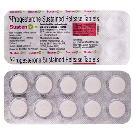 Susten SR 200 Strip Of 10 Tablets Amazon In Health Personal Care