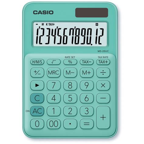 Calculatrice De Bureau Chiffres Casio Ms Uc Rd Vert