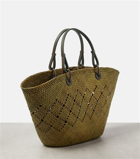 Anagram Medium Basket Bag In Green Loewe Mytheresa