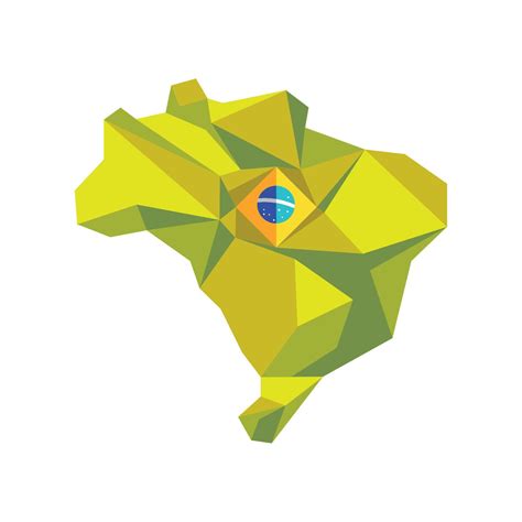 Map Of Brazil Geometric Icon Vector Art At Vecteezy