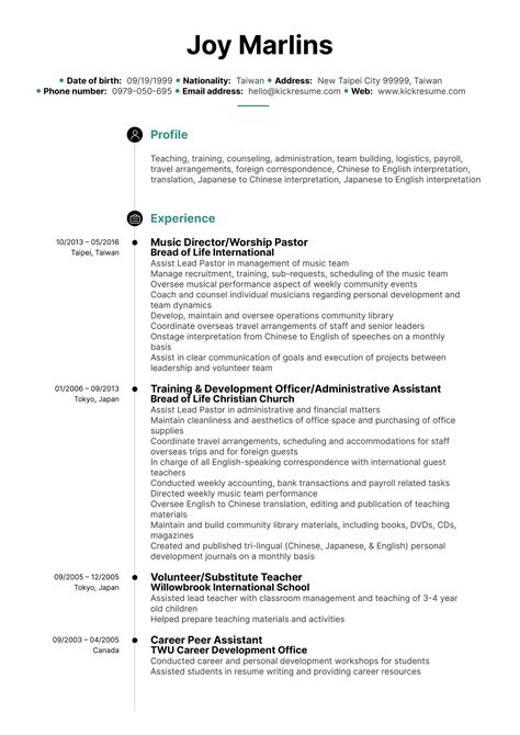 English Teacher Cv Sample Kickresume