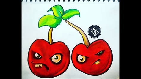 Como Dibujar A La Cereza Explosiva De Plantas Vs Zombies How To