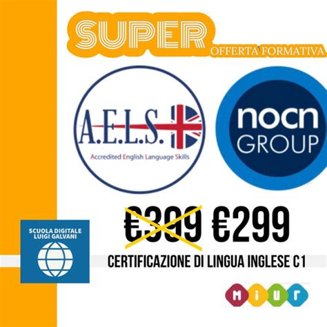 CERTIFICAZIONE LINGUA INGLESE C1 AELS NOCN SCUOLA DIGITALE LUIG