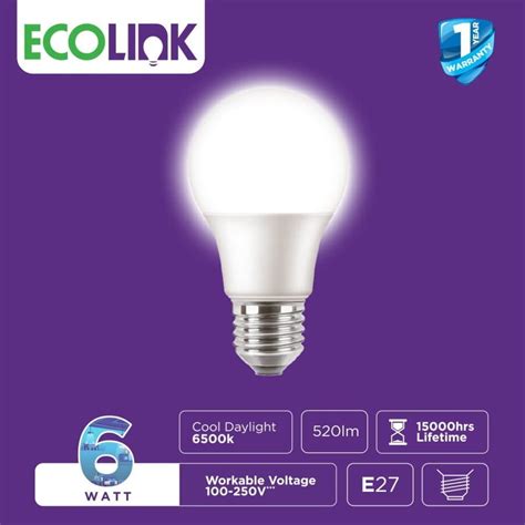 Ecolink Led Bulb W E K Cool Day Light Sadar Jaya Komputer