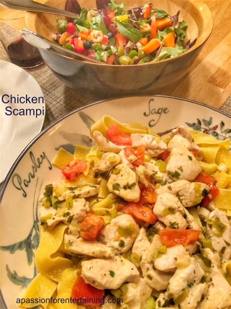 Chicken Scampi A Passion For Entertaining