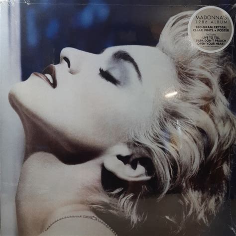 Madonna – True Blue – Vinyl (Clear, 180g, LP, Album + 3 more), 2019 [r14282966] | Discogs