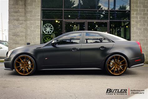 Matte Black Cadillac Cts V With 22in Savini Bm12 Wheels And Pirelli Nero Gt Tires A Photo On