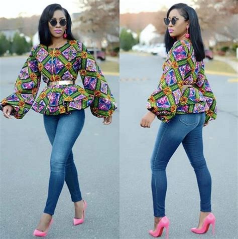 African Print Peplum Top Puff Sleeve Ankara African Dress Handmade Africa African