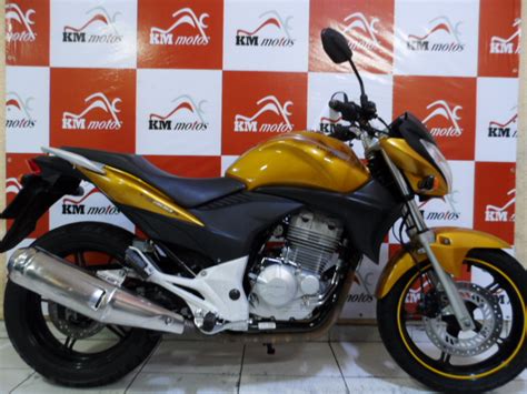 Honda CB 300R 2010 Amarela KM Motos Sua Loja De Motos Semi Novas