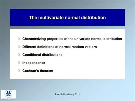 Ppt The Multivariate Normal Distribution Powerpoint Presentation