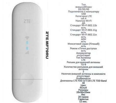 4G модем с wi fi zte любой тариф оператор MF79 035 Festima Ru