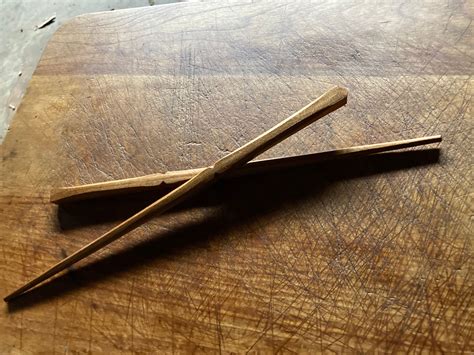 10 Hand Carved Wooden Chopsticks