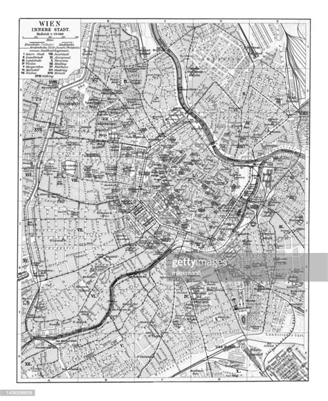 Old Chromolithograph Map Of Vienna National Capital Largest City And ...