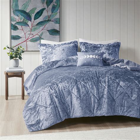 Comfort Spaces Soft Fullqueen Velvet Comforter Set 3 Piece Luxe All