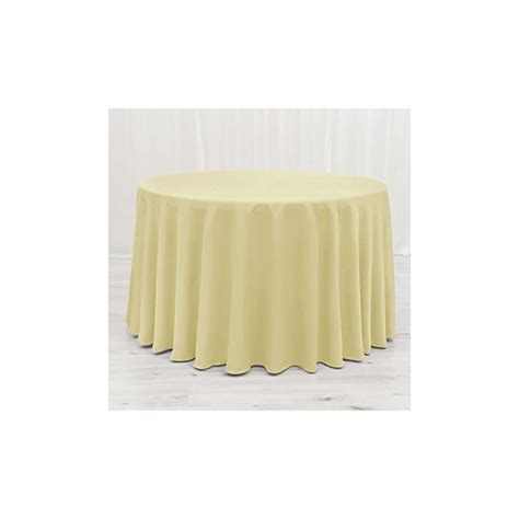 Nappe Ronde Polyester Jaune Paille Diam Location