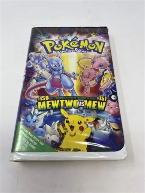 POKEMON THE FIRST Movie Mewtwo Vs Mew VHS Tape Clamshell 4 49