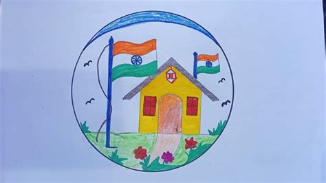 Har Ghar Tiranga Drawing Independence Day Drawing Easy Har Ghar Tiranga Art 15 August