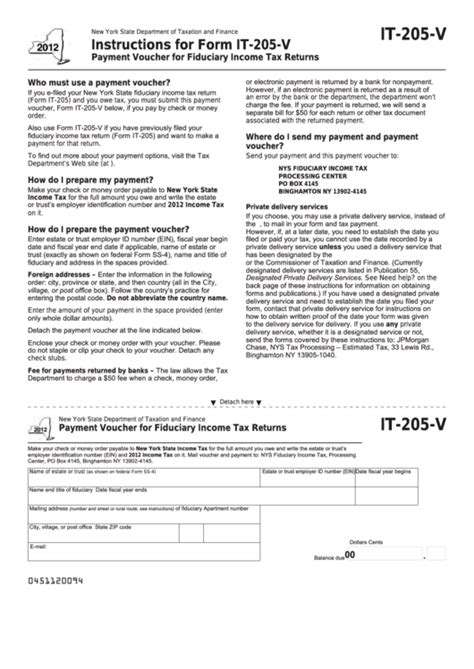 Fillable Form It V Payment Voucher For Fiduciary Income Tax