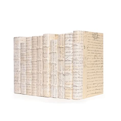 ivory script books villa decor design