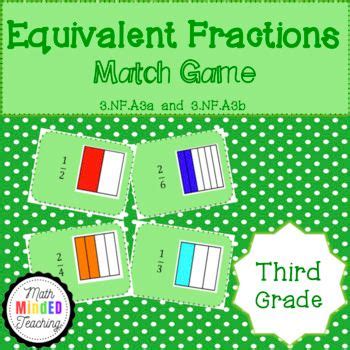 3rd Grade Equivalent Fractions Match Game 3 NF A3 Equivalent