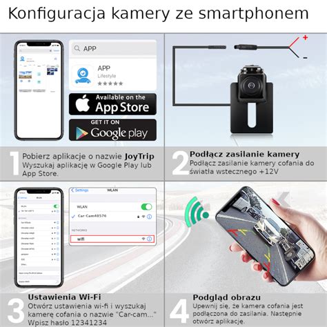 Kamera Cofania Bezprzewodowa Z Monitorem Hd Zestaw Cali Wi Fi V V