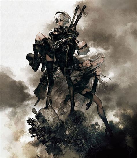 Main Characters Illustration From Nierautomata Art Artwork